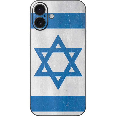 Israel Flag Distressed iPhone 16 Plus Skin